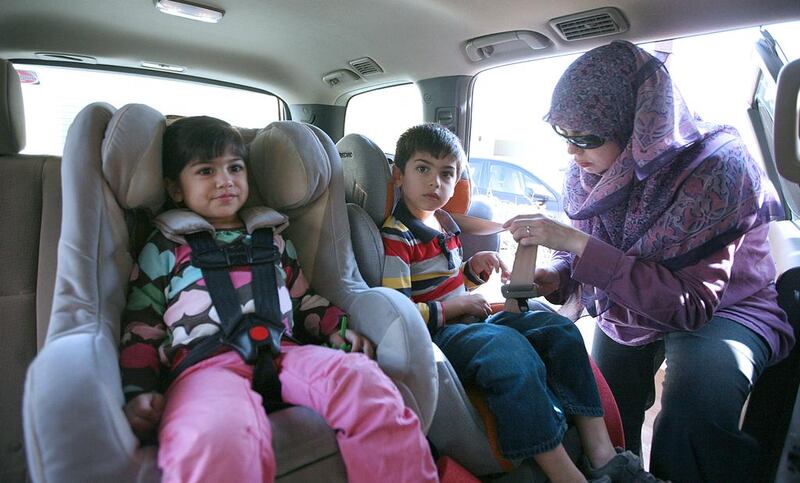 Jennifer Fisher, an expatriate mother, is very vocal about parents not using car seats and encourages the usage of safety seats for children aged one to eight. A spokesman for Abu Dhabi Police said laws making car seats compulsory for children are in the works. Fatima Al Marzooqi / The National