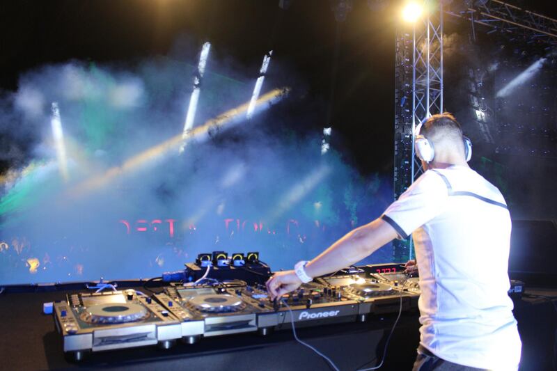 DJ, Dash Berlin in the mix at Destination Dawn in Ras Al Khaimah. Jason Von Berg / The National