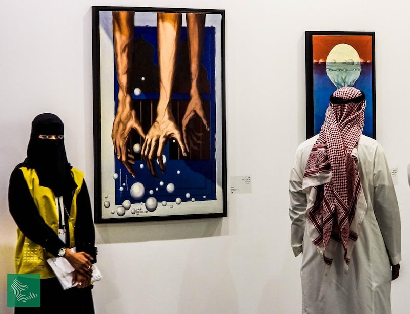 CULTURE IN SAUDI: The opening day of Misk Art in Riyadh last year Courtesy of Centre for International Communication (CIC), Kingdom of Saudi Arabia