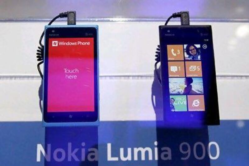 Nokia sees its future hinge on the Lumia 900, which it unveiled last week. Julie Jacobson / AP Photo