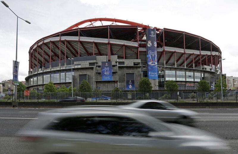 Real Madrid and Atletico Madrid will clash at the Estadio da Luz in Lisbon, Portugal on Saturday in the Champions League final. Jose Manuel Ribeiro / AFP