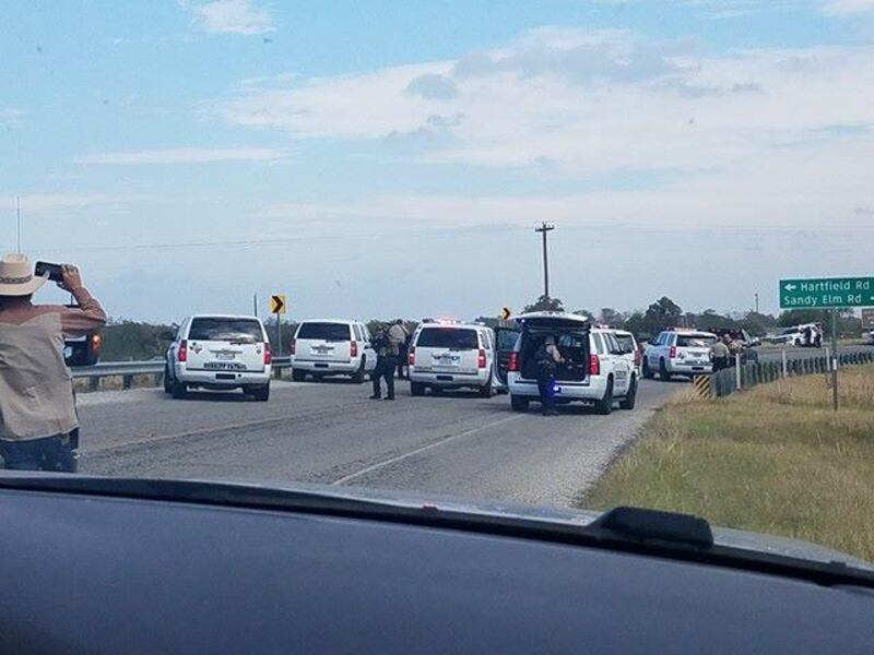 Police cars are seen at Sutherland Springs, U.S., November 5, 2017, in this picture obtained from social media. Liz Summers/via REUTERS THIS IMAGE HAS BEEN SUPPLIED BY A THIRD PARTY. MANDATORY CREDIT.NO RESALES. NO ARCHIVES