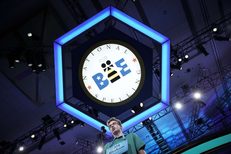A total of 234 spellers are competing in the first fully in-person Bee since 2019.  AFP
