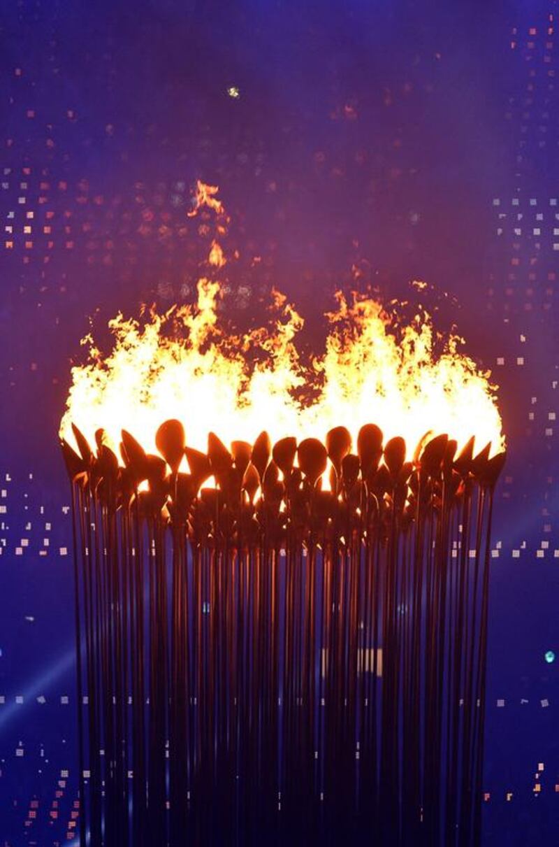 Some of Mr Heatherwick’s designs include the Olympic cauldron for London 2012 Games. Toby Melville / AFP