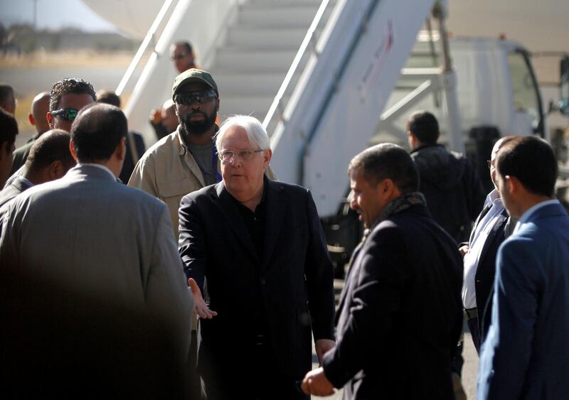 UN envoy to Yemen Martin Griffiths is seen during his departure at Sanaa airport, Yemen December 4, 2018. Reuters