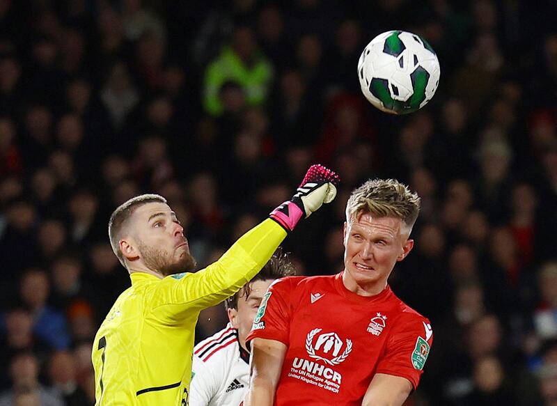 MANCHESTER UNITED RATINGS: David de Gea - 7 Punched a corner away on 25 and punched the Scarpa shot which followed. Forest created chances, but couldn’t put the ball past the keeper. 

Reuters