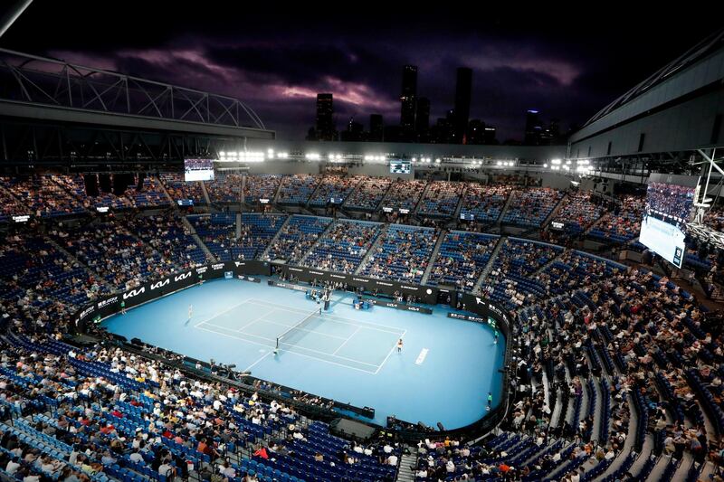 The were just under 7,500 spectators allowed into the  Rod Laver Arena for the final due to coronavirus restrictions. Reuters