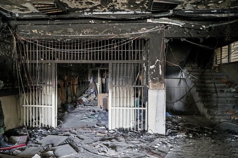 Damage caused by a fire in the notorious Evin prison, north-west of Iranian capital Tehran. AFP