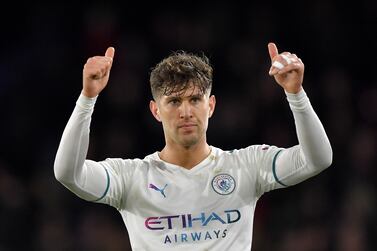 John Stones of Manchester City reacts after the English Premier League soccer match between Crystal Palace and Manchester City in London, Britain, 14 March 2022.   EPA/VINCENT MIGNOTT EDITORIAL USE ONLY.  No use with unauthorized audio, video, data, fixture lists, club/league logos or 'live' services.  Online in-match use limited to 120 images, no video emulation.  No use in betting, games or single club / league / player publications