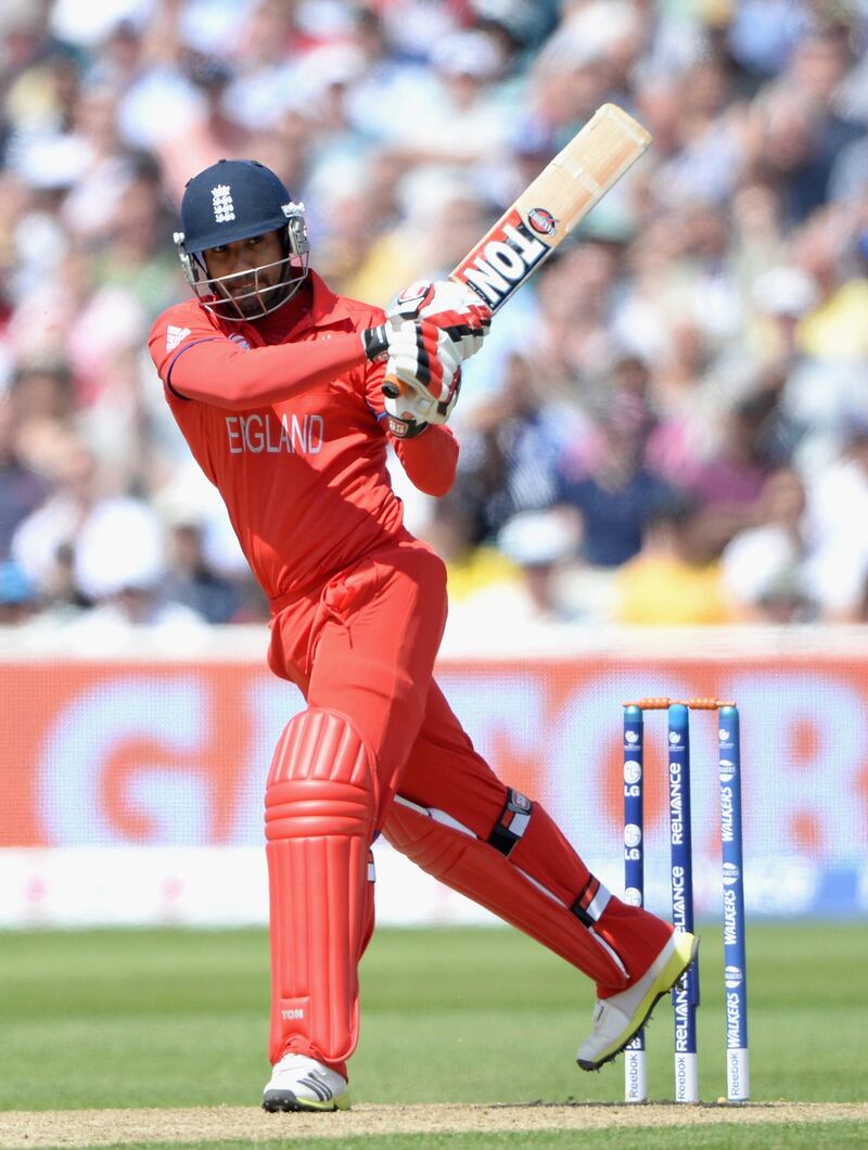 BIRMINGHAM, ENGLAND - JUNE 08:  Ravi Bopara of England bats during the ICC Champions Trophy group A match between England and Australia at Edgbaston on June 8, 2013 in Birmingham, England.  (Photo by Gareth Copley/Getty Images) *** Local Caption ***  170161484.jpg