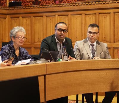 Campaigner Sam Habeeb speaking at the House of Lords. Photo: Farrukh Younus / @implausibleblog