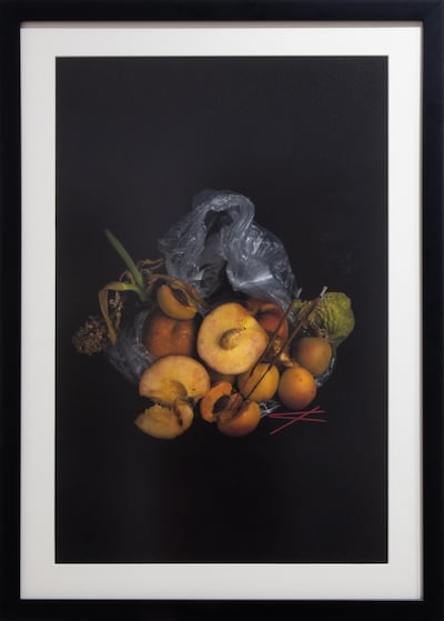 Dubai photographer Augustine Paredes's 'The Peachness of Peaches' (2020) is on sale at 101 for Dh2,300 in an edition of five. Courtesy 101