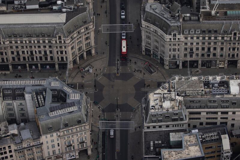 A quiet Oxford Circus. Getty Images