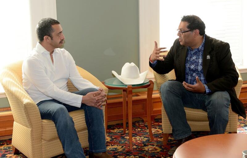 Sheikh Abdullah meets with the mayor of the city of Calgary. Wam