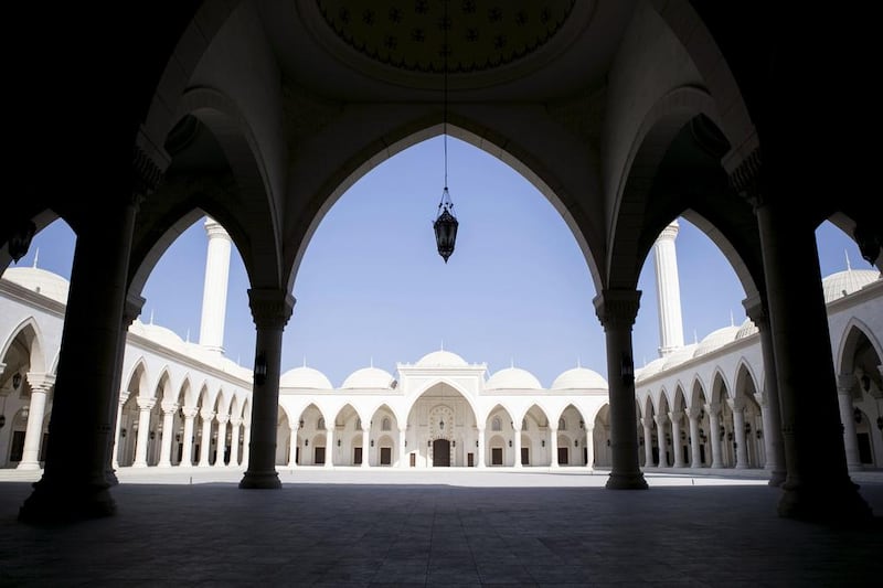 The Dhs210 million Sheikh Zayed Mosque, the second-largest in the country, in Fujairah. Reem Mohammed / The National
