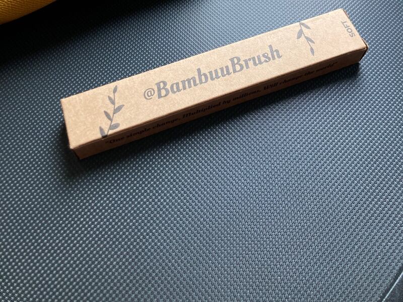 A toothbrush made from bamboo was provided to guests in the amenity kit