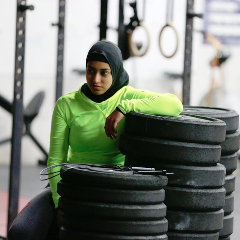 Amna Al Haddad, who is aiming to represent her country in this summer’s Olympics in Rio. Courtesy Nike
