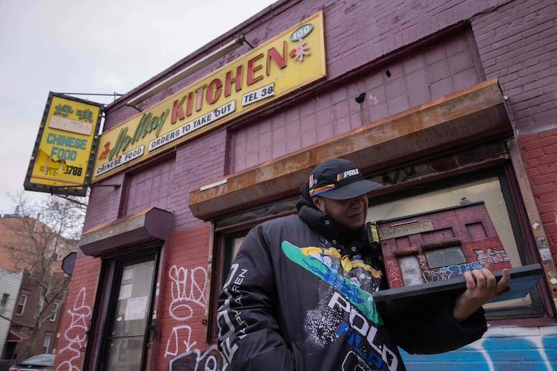 His model of a Chinese restaurant was bought by New York rapper Joell Ortiz, who grew up in the neighbourhood. The price? '$10,000,' Cortes says