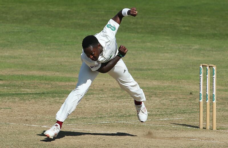 Hampshire's Fidel Edwards in bowling action during day three of the Specsavers County Championship division one match at The Ageas Bowl, Southampton.