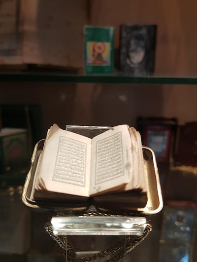 One of a collection of miniature Qurans in Baku. Photo by Rosemary Behan