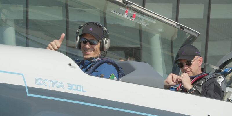 Col Walter Villadei, a member of the Italian Air Force here during a training session, will be the mission commander on the flight. Photo: Virgin Galactic