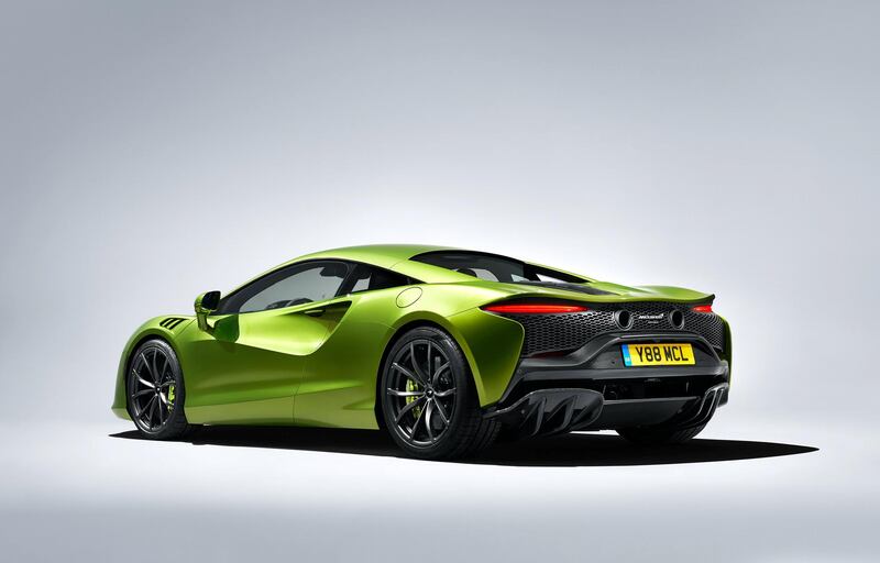 The McLaren Artura goes from 0 to 100kph in 3.0 seconds and has a top speed of 330kph 