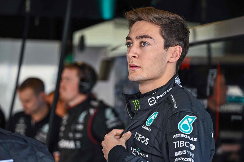 Mercedes' British driver George Russell. AFP