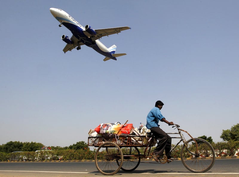An IndiGo Airlines aircraft in Ahmedabad, India. The low-cost carrier is the country's largest passenger airline. Reuters