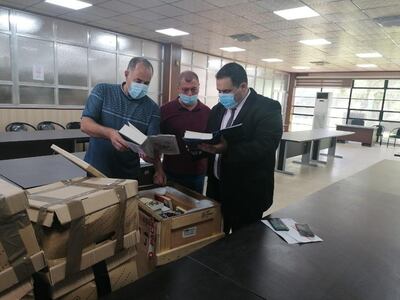 Book Aid International and the British Museum worked together to transport the collection of books to the University of Mosul where they will be permanently housed. Photo: University of Mosul