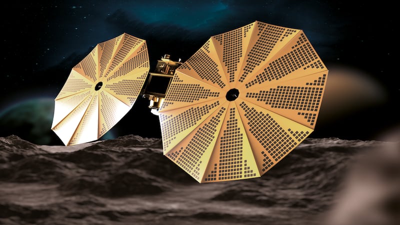 The MBR Explorer has enormous solar panels to help power its electrical solar propulsion system. Photo: UAE Space Agency 