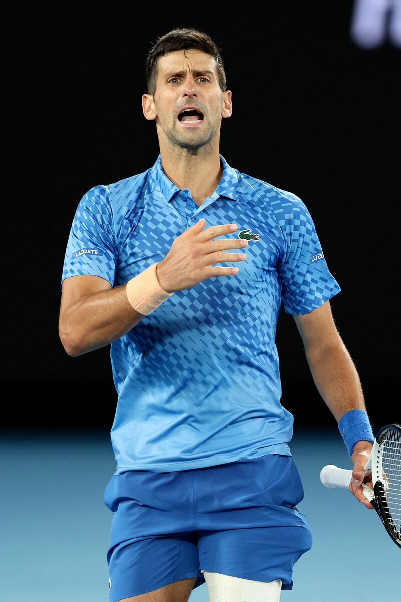 Novak Djokovic won in straight sets. AFP
