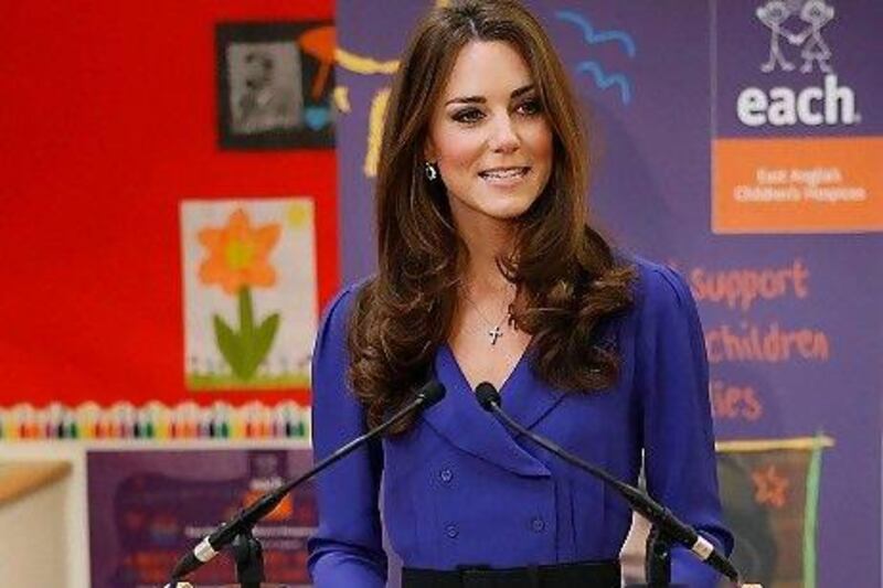 Britain's Catherine, the Duchess of Cambridge, makes her first public speech during a visit to The Treehouse, a children's hospice in Ipswich in eastern England.
