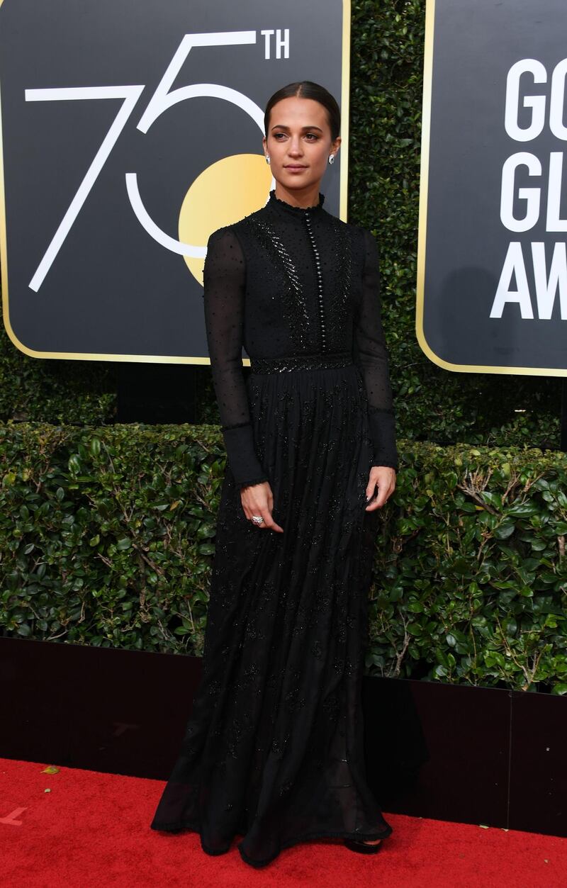 Alicia Vikander in Louis Vuitton. Valerie Macon / AFP