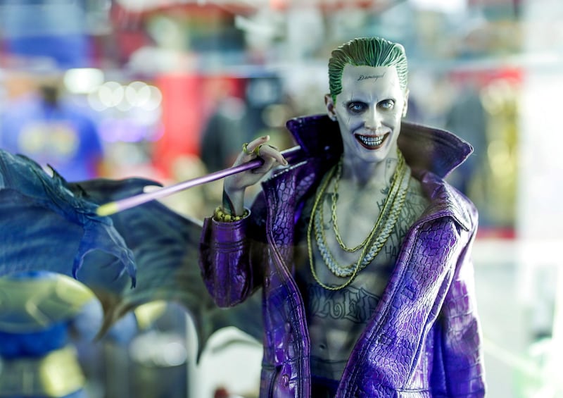 Dubai, April 12,2019.   MEFCC day 2-The Joker of the movie Suicide Squad.Victor Besa/The National.Section:  AcReporter:  Chris Newbould