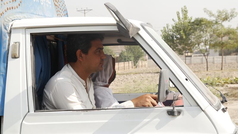 Arab Shah drives a Suzuki van bought with the financial support of Malala Yousafzai's family