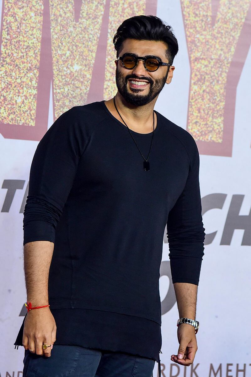 In this picture taken on March 3, 2020.Bollywood actor Arjun Kapoor poses for photographs as he attends the premiere of Hindi drama film 'Kaamyaab' in Mumbai. (Photo by Sujit Jaiswal / AFP)