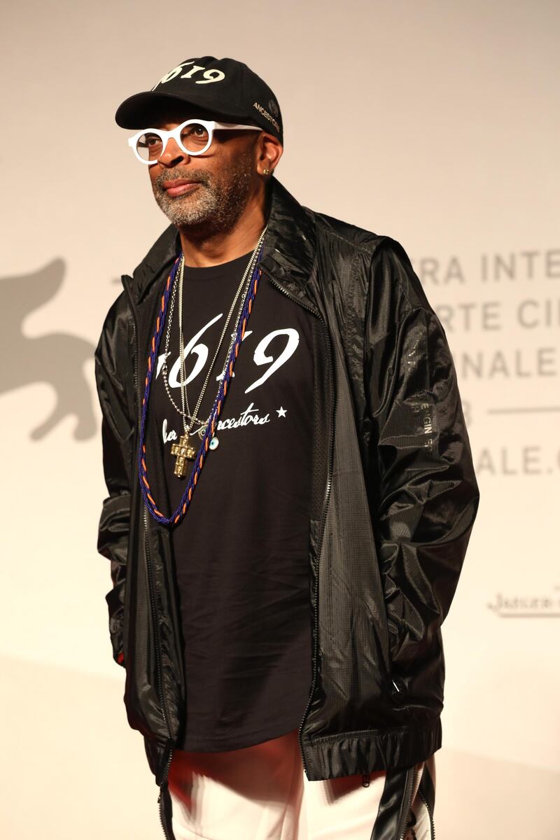 Spike Lee walks the red carpet ahead of the 'American Skin' screening during the 76th Venice Film Festival. Getty