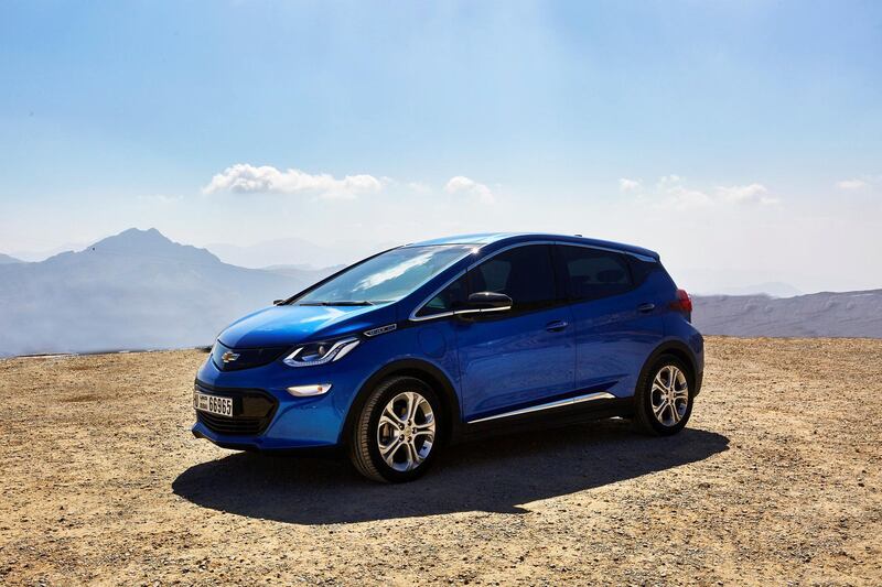 The Chevrolet Bolt sits on the sand. All photos courtesy Chevrolet