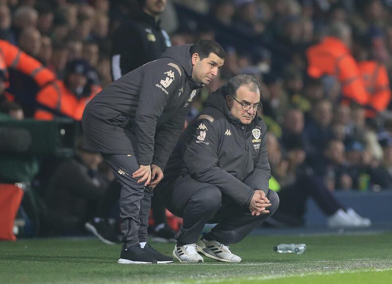 Leeds United manager Marcelo Bielsa during the Championship match at The Hawthorns on January 1, a 1-1 draw with West Bromwich. PA