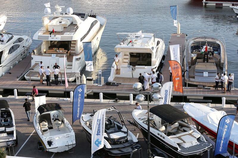 The Dubai Pre-Owned Boat Show attracted more than 8,000 visitors this year. Pawan Singh / The National