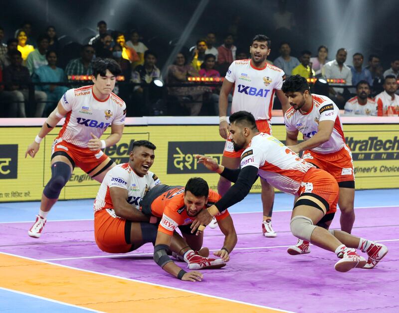 U Mumba take on Gujarat Giants in PKL 2022. Image: PKL