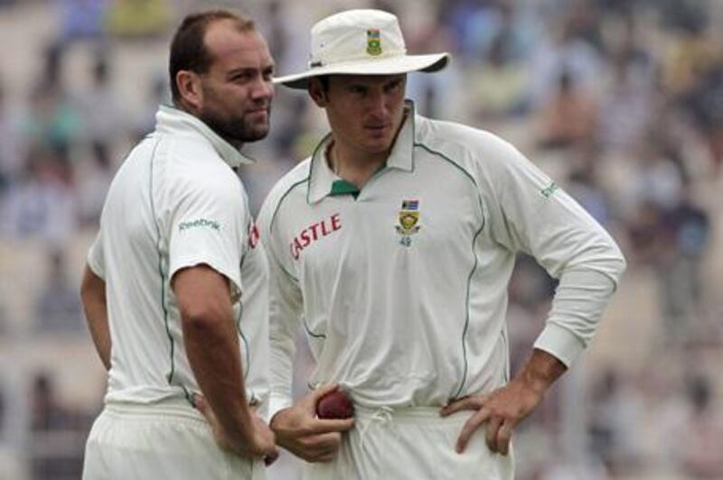 Jacques Kallis, left, will take over the captaincy from injured teammate Graeme Smith.