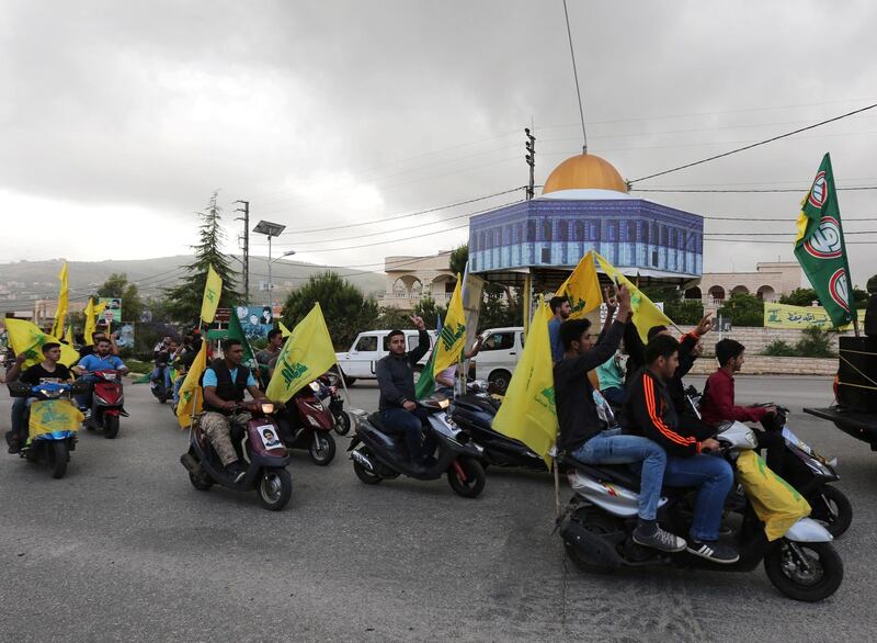 Hezbollah supporters in Marjayoun. Aziz Taher / Reuters