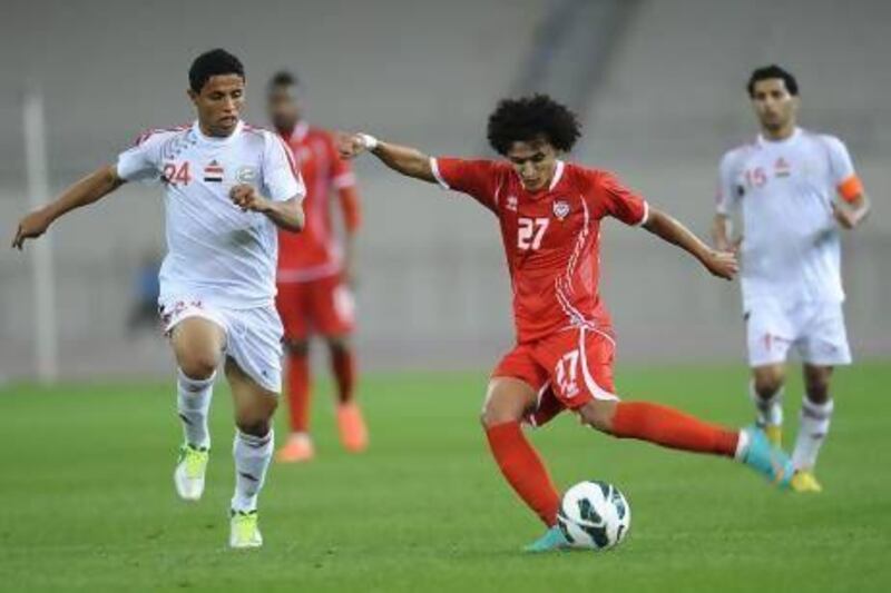 Omar Abdulrahman scored once but missed on a penalty kick in the UAE's 2-0 win over Yemen in a friendly at Doha, Qatar. The UAE is preparing for the Gulf Cup.