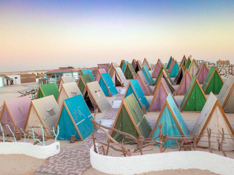 There are 47 camping tents at Banan Beach, and they cost from Dh350 per night and sleep two people.