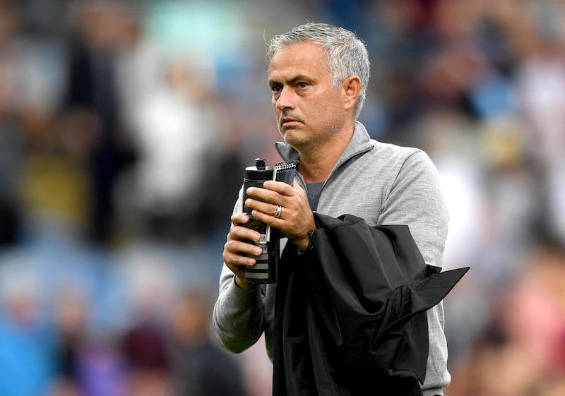 BURNLEY, ENGLAND - SEPTEMBER 02:  Jose Mourinho, Manager of Manchester United applauds the travelling fans after the Premier League match between Burnley FC and Manchester United at Turf Moor on September 2, 2018 in Burnley, United Kingdom.  (Photo by Shaun Botterill/Getty Images)