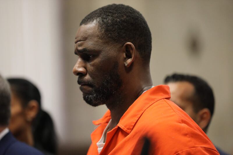 In this file photo from 2019, Singer R Kelly appears during a hearing at the Leighton Criminal Courthouse in Chicago, Illinois.  AFP