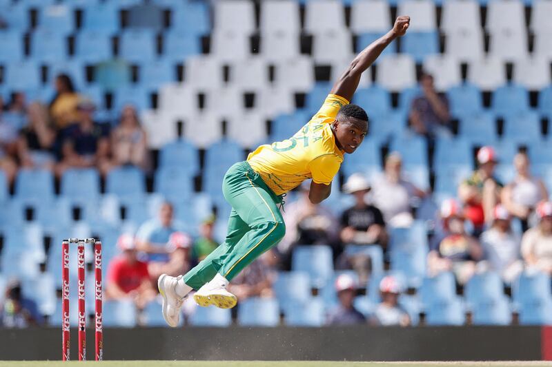 South Africa's Kagiso Rabada bowls during the second T20 
match against the West Indies at SuperSport Park in Centurion. AFP