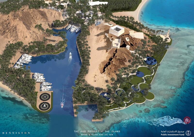 An illustration of the Amaala mega-project - one of a number of coastal and tourism schemes Saudi Arabia is developing under Vision 2030. Courtesy of the Saudi Commission for Tourism and Natural Heritage 