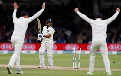 Cricket - England v India - Second Test - Lord’s, London, Britain - August 12, 2018   India's Kuldeep Yadav looks dejected after being bowled out by James Anderson    Action Images via Reuters/Paul Childs